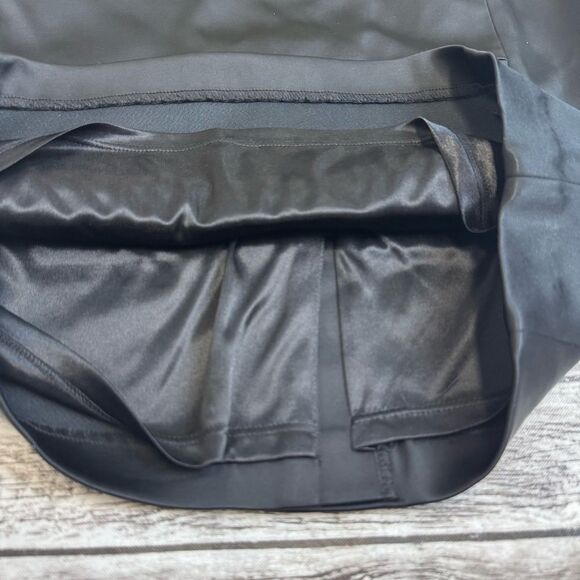 JAX Women's Sleeveless Mini Cocktail Dress Black 6 Sheer Satin Cutout High Neck - Picture 6 of 14